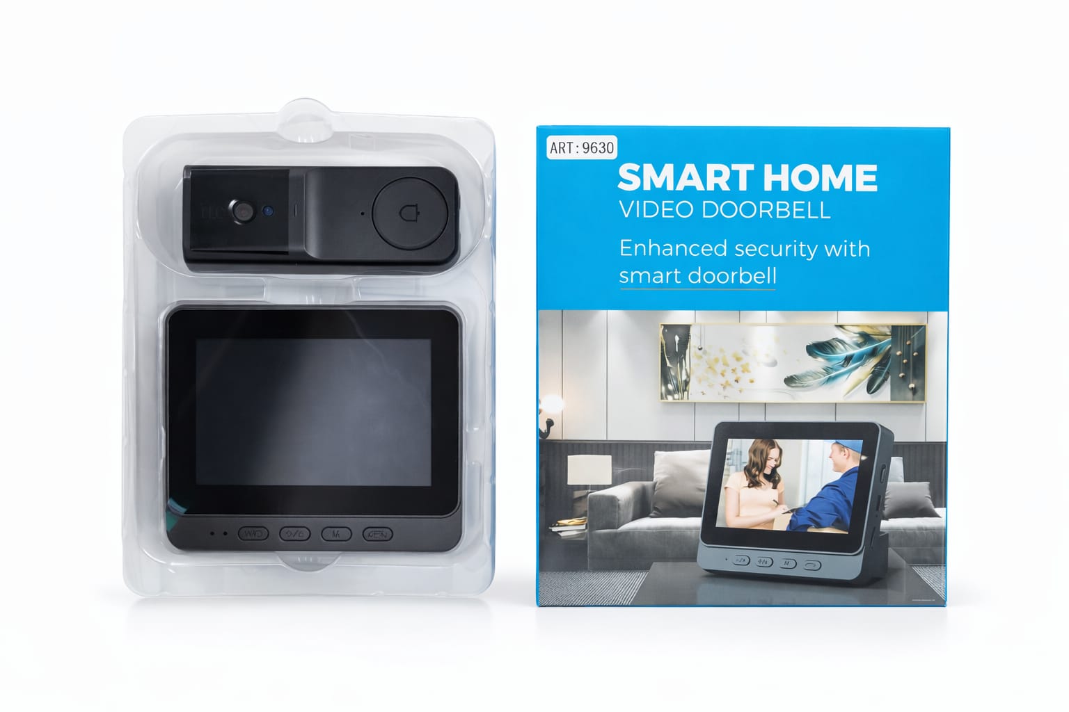 Smart Home Video-Türklingel mit Monitor und Kamera